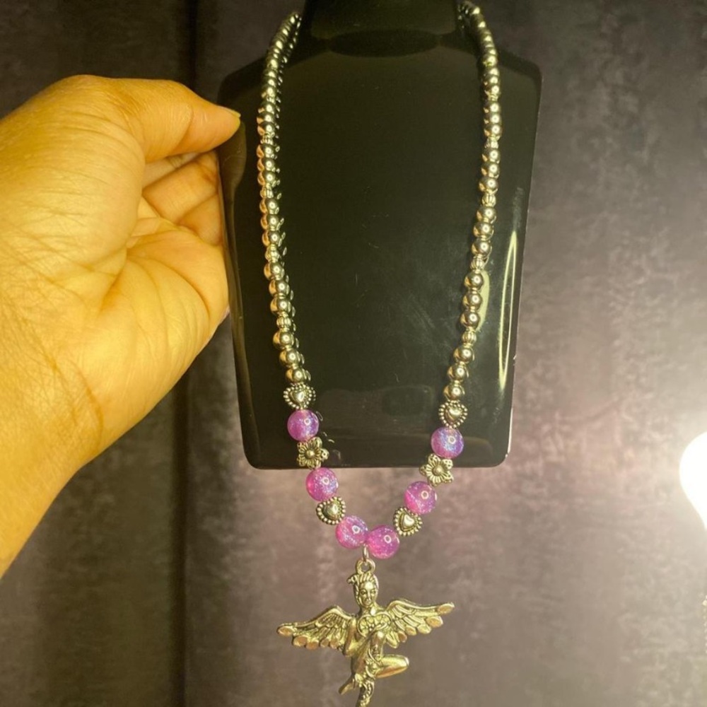 Handmade Beaded Fairy Necklace